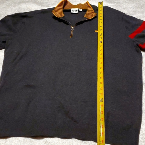 Men's Puma Half Zip Sweater Size XXL Gray Long Sleeve Shirt - Picture 5 of 7